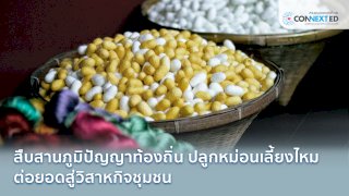 สืบสานภูมิปัญญาท้องถิ่นปลูกหม่อนเลี้ยงไหม  ต่อยอดวิสาหกิจชุมชน